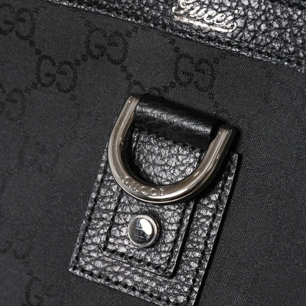 Very Good Condition GUCCI Gucci Tote Bag Handbag Black GG Nylon Silver Hardware 293580 Used 4a003027