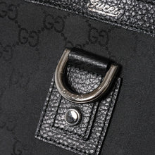 画像をギャラリービューアに読み込む, 極美品 GUCCI グッチ トートバッグ ハンドバッグ Black ブラック GGナイロン シルバー金具 293580 中古 4a003027