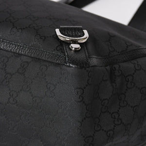 Very Good Condition GUCCI Gucci Tote Bag Handbag Black GG Nylon Silver Hardware 293580 Used 4a003027