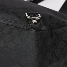 画像をギャラリービューアに読み込む, 極美品 GUCCI グッチ トートバッグ ハンドバッグ Black ブラック GGナイロン シルバー金具 293580 中古 4a003027
