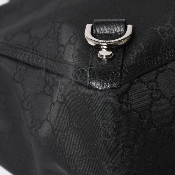 Very Good Condition GUCCI Gucci Tote Bag Handbag Black GG Nylon Silver Hardware 293580 Used 4a003027