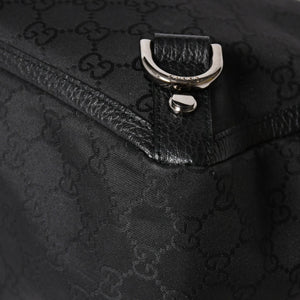 Very Good Condition GUCCI Gucci Tote Bag Handbag Black GG Nylon Silver Hardware 293580 Used 4a003027
