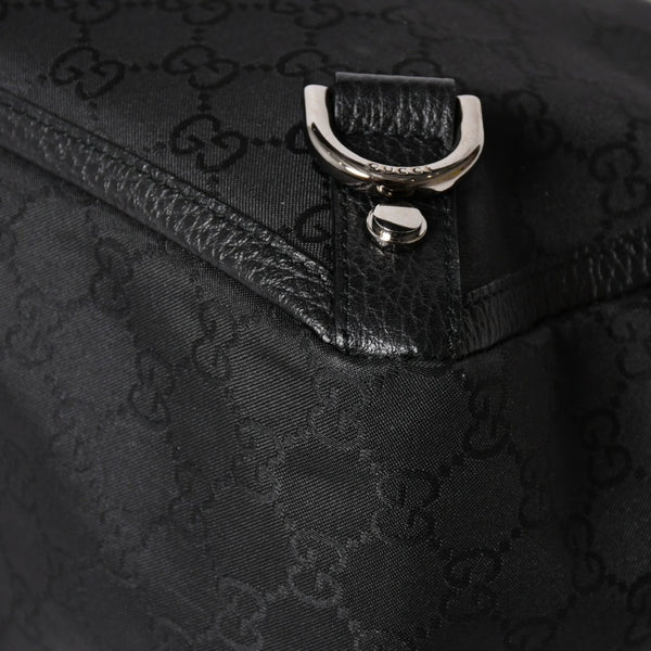 Very Good Condition GUCCI Gucci Tote Bag Handbag Black GG Nylon Silver Hardware 293580 Used 4a003027
