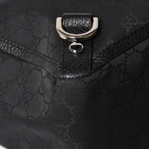 Very Good Condition GUCCI Gucci Tote Bag Handbag Black GG Nylon Silver Hardware 293580 Used 4a003027