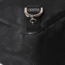 画像をギャラリービューアに読み込む, 極美品 GUCCI グッチ トートバッグ ハンドバッグ Black ブラック GGナイロン シルバー金具 293580 中古 4a003027