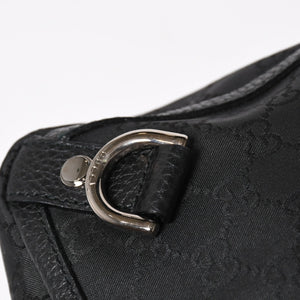 Very Good Condition GUCCI Gucci Tote Bag Handbag Black GG Nylon Silver Hardware 293580 Used 4a003027