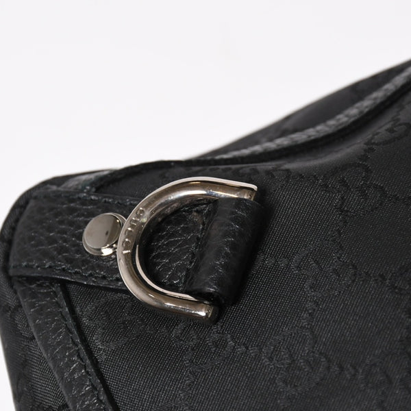 Very Good Condition GUCCI Gucci Tote Bag Handbag Black GG Nylon Silver Hardware 293580 Used 4a003027