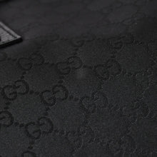 画像をギャラリービューアに読み込む, 極美品 GUCCI グッチ トートバッグ ハンドバッグ Black ブラック GGナイロン シルバー金具 293580 中古 4a003027