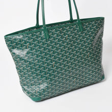 画像をギャラリービューアに読み込む, 新品同様品 GOYARD ゴヤール アルトワMM トートバッグ ハンドバッグ コーティングキャンバス レザー グリーン 中古 4a004366
