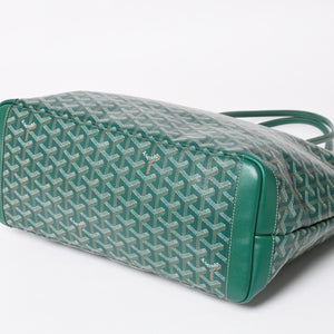 新品同様品 GOYARD ゴヤール アルトワMM トートバッグ ハンドバッグ コーティングキャンバス レザー グリーン 中古 4a004366