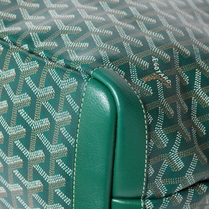 新品同様品 GOYARD ゴヤール アルトワMM トートバッグ ハンドバッグ コーティングキャンバス レザー グリーン 中古 4a004366