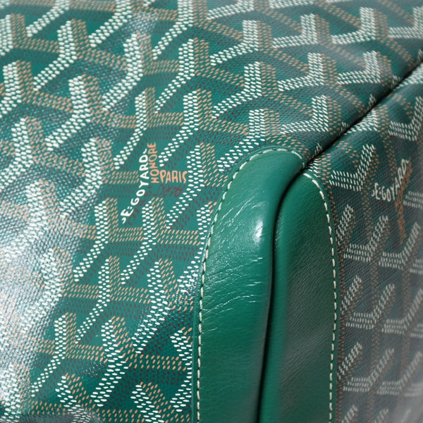 新品同様品 GOYARD ゴヤール アルトワMM トートバッグ ハンドバッグ コーティングキャンバス レザー グリーン 中古 4a004366
