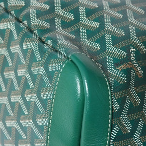 新品同様品 GOYARD ゴヤール アルトワMM トートバッグ ハンドバッグ コーティングキャンバス レザー グリーン 中古 4a004366