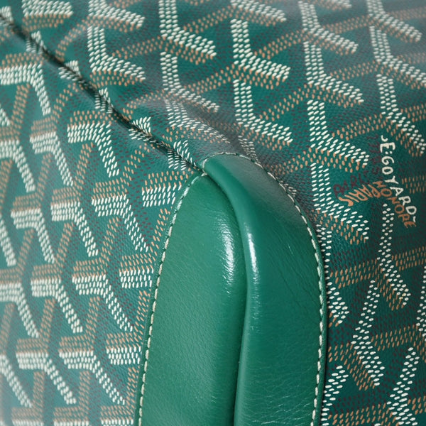 新品同様品 GOYARD ゴヤール アルトワMM トートバッグ ハンドバッグ コーティングキャンバス レザー グリーン 中古 4a004366