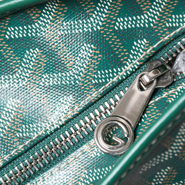 新品同様品 GOYARD ゴヤール アルトワMM トートバッグ ハンドバッグ コーティングキャンバス レザー グリーン 中古 4a004366