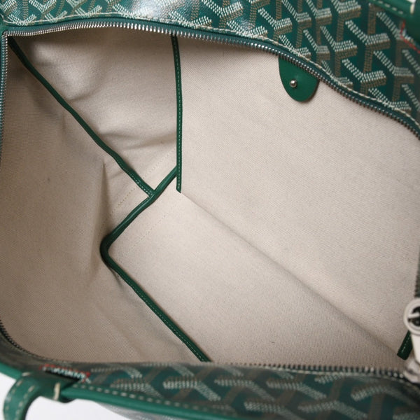 新品同様品 GOYARD ゴヤール アルトワMM トートバッグ ハンドバッグ コーティングキャンバス レザー グリーン 中古 4a004366