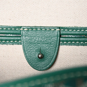 新品同様品 GOYARD ゴヤール アルトワMM トートバッグ ハンドバッグ コーティングキャンバス レザー グリーン 中古 4a004366