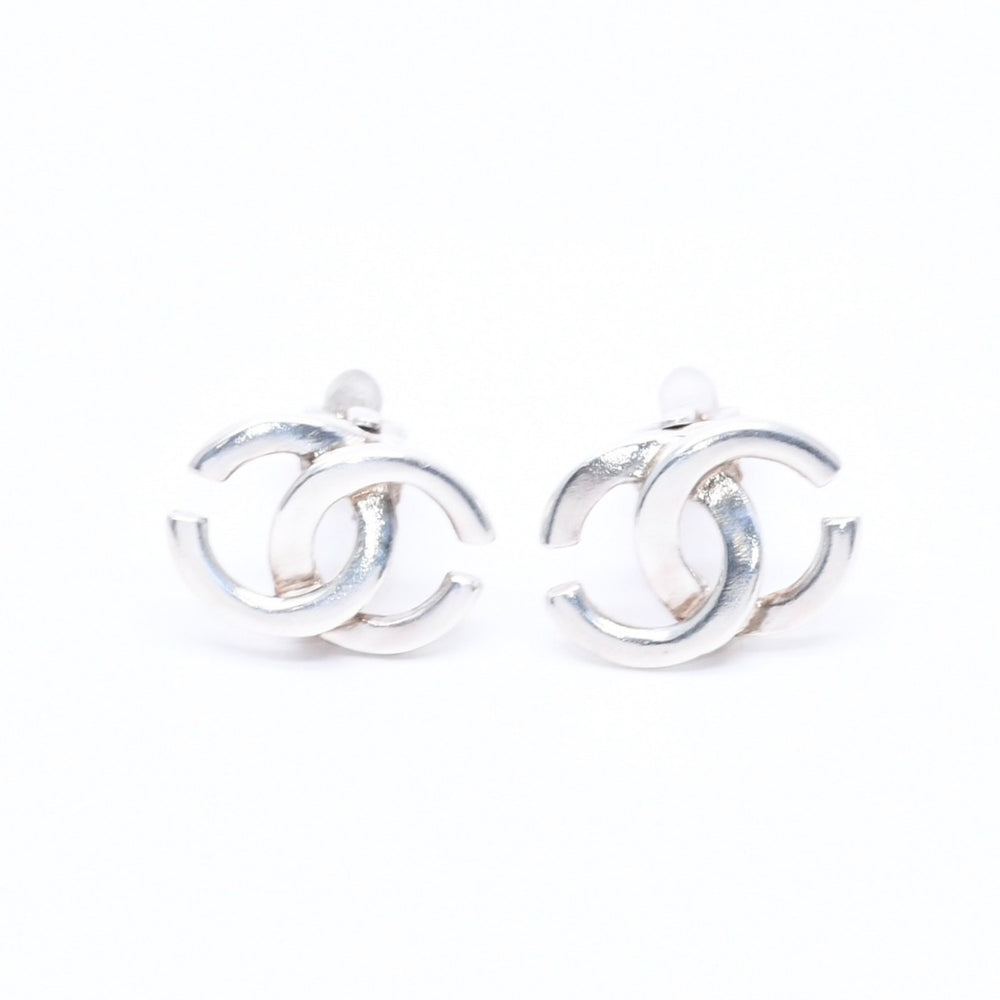 CHANEL シャネル VINTAGE ヴィンテージ ココマーク イヤリング 重量約6.14g 01A刻印 メタル シルバー 両耳用 美品 中古 4c069468