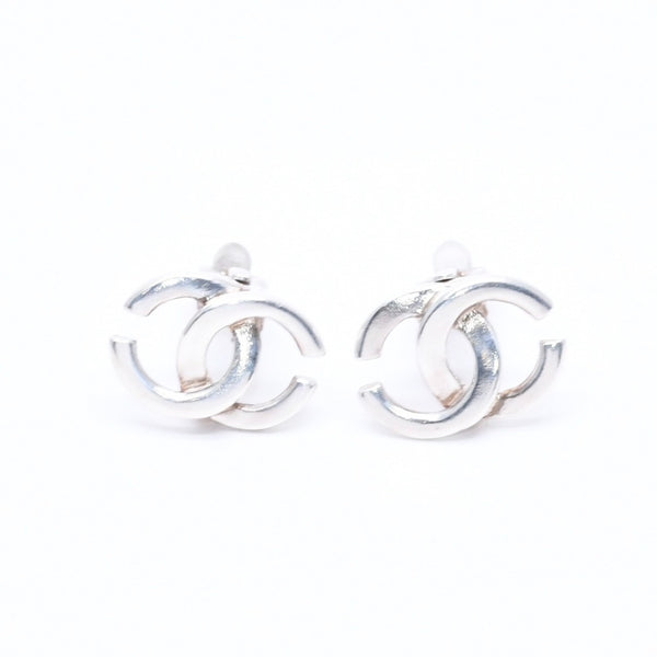 CHANEL シャネル VINTAGE ヴィンテージ ココマーク イヤリング 重量約6.14g 01A刻印 メタル シルバー 両耳用 美品 中古 4c069468