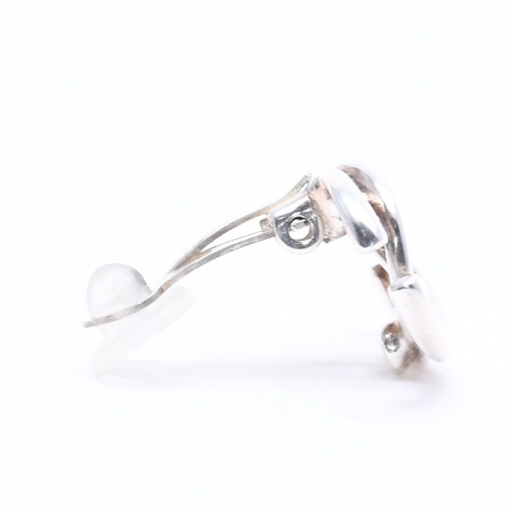 CHANEL VINTAGE Vintage Coco Mark Earrings Weight Approx. 6.14g 01A Engraved Metal Silver Binaural Good Condition Used 4c069468