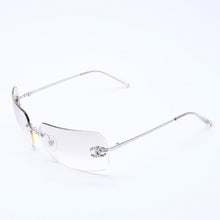Load image into Gallery viewer, 極美品 CHANEL シャネル リムレス サングラス アイウェア 4017-D c.159/6I サイズ62□17 120 ココマーク ラインストーン 中古 4a004362