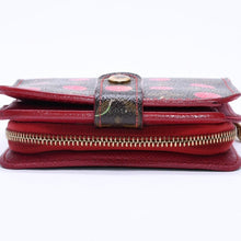 Load image into Gallery viewer, LOUIS VUITTON ルイヴィトン モノグラムチェリー コンパクトジップ M95005 ミニウォレット 二つ折り財布 村上隆 モノグラムキャンバス チェリー ブラウン レッド CA0045 ゴールド金具 美品 中古 4a004363