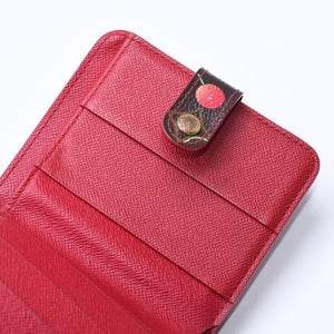 LOUIS VUITTON Monogram Cherry Compact Zip M95005 Bifold Wallet Takashi Murakami Brown Red CA0045 Good Condition Used 4a004363