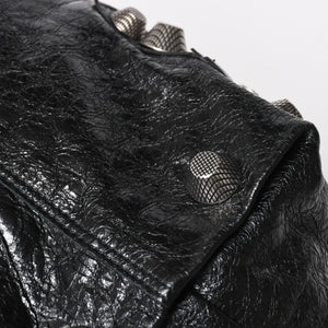 Very Good Condition BALENCIAGA Tote Bag Shopper Bag Arena Lambskin 780976 Black Used 4a004364