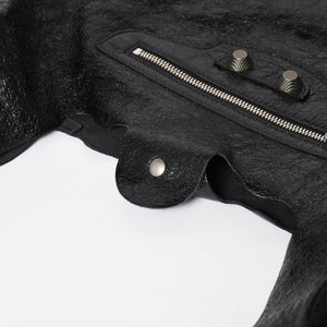 Very Good Condition BALENCIAGA Tote Bag Shopper Bag Arena Lambskin 780976 Black Used 4a004364