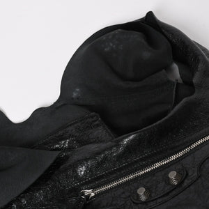 Very Good Condition BALENCIAGA Tote Bag Shopper Bag Arena Lambskin 780976 Black Used 4a004364