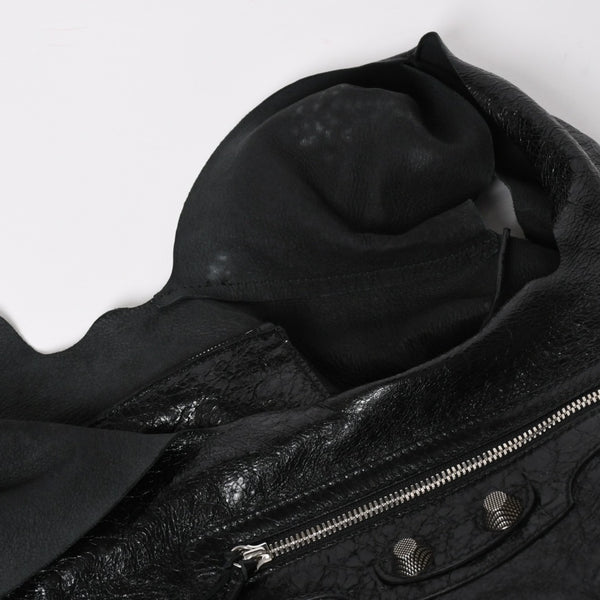 Very Good Condition BALENCIAGA Tote Bag Shopper Bag Arena Lambskin 780976 Black Used 4a004364