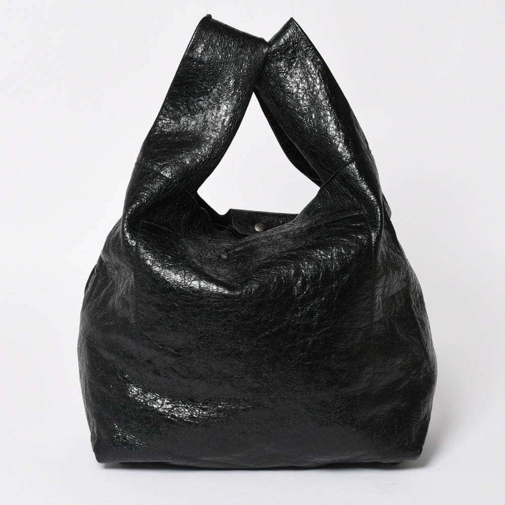 極美品 BALENCIAGA バレンシアガ ル カゴール トートバッグ ショッパーバッグ アリーナラムスキン 780976 ブラック 中古 4a004364