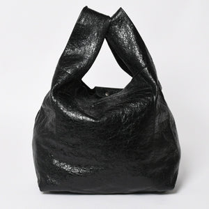 Very Good Condition BALENCIAGA Tote Bag Shopper Bag Arena Lambskin 780976 Black Used 4a004364