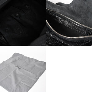 Very Good Condition BALENCIAGA Tote Bag Shopper Bag Arena Lambskin 780976 Black Used 4a004364