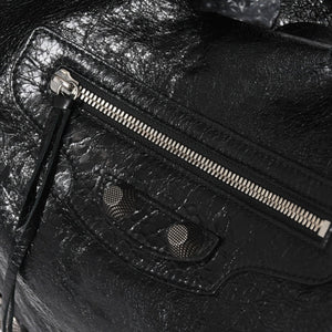Very Good Condition BALENCIAGA Tote Bag Shopper Bag Arena Lambskin 780976 Black Used 4a004364