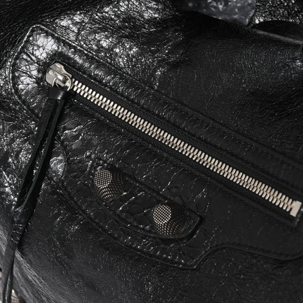 Very Good Condition BALENCIAGA Tote Bag Shopper Bag Arena Lambskin 780976 Black Used 4a004364