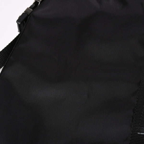 PRADA プラダ Re-Nylonトライアングルロゴ スカート 21H875 ストライプ メタルバックル 36Sサイズ ブラック シルバー金具 美品 中古 4a004299