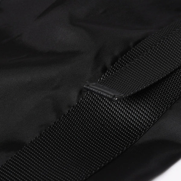 PRADA プラダ Re-Nylonトライアングルロゴ スカート 21H875 ストライプ メタルバックル 36Sサイズ ブラック シルバー金具 美品 中古 4a004299