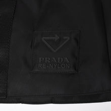 画像をギャラリービューアに読み込む, PRADA プラダ Re-Nylonトライアングルロゴ スカート 21H875 ストライプ メタルバックル 36Sサイズ ブラック シルバー金具 美品 中古 4a004299