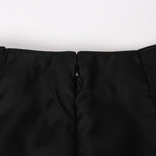 画像をギャラリービューアに読み込む, PRADA プラダ Re-Nylonトライアングルロゴ スカート 21H875 ストライプ メタルバックル 36Sサイズ ブラック シルバー金具 美品 中古 4a004299