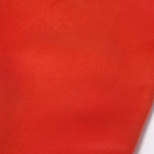 CHANEL シャネル VINTAGE ヴィンテージ ノーカラージャケット 31822 サイズ38 ココマーク レザー シルク レッド 美品 中古 4a004462