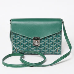 新品同様 GOYARD ゴヤール Chypre シープル ポーチウォレット ショルダーバッグ CHYPRPPMLTY09CL09P グリーン 中古 4a004367