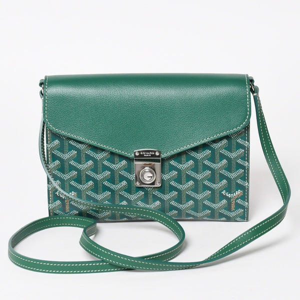 新品同様 GOYARD ゴヤール Chypre シープル ポーチウォレット ショルダーバッグ CHYPRPPMLTY09CL09P グリーン 中古 4a004367