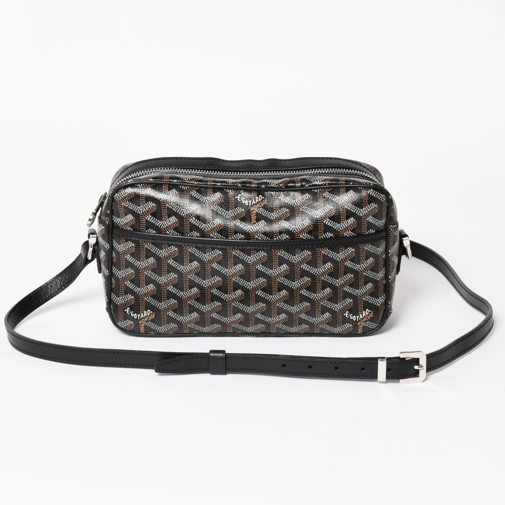 極美品 GOYARD ゴヤール カップヴェールPM バッグ ショルダーバッグ CAPVE2PMLTY10CL10P PVC レザー ブラック 中古 4a004392
