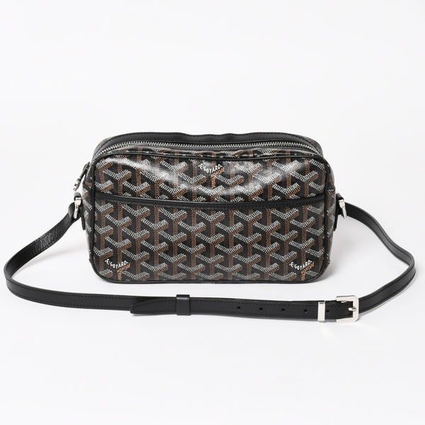 極美品 GOYARD ゴヤール カップヴェールPM バッグ ショルダーバッグ CAPVE2PMLTY10CL10P PVC レザー ブラック 中古 4a004392