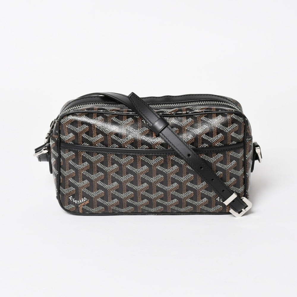 極美品 GOYARD ゴヤール カップヴェールPM バッグ ショルダーバッグ CAPVE2PMLTY10CL10P PVC レザー ブラック 中古 4a004392