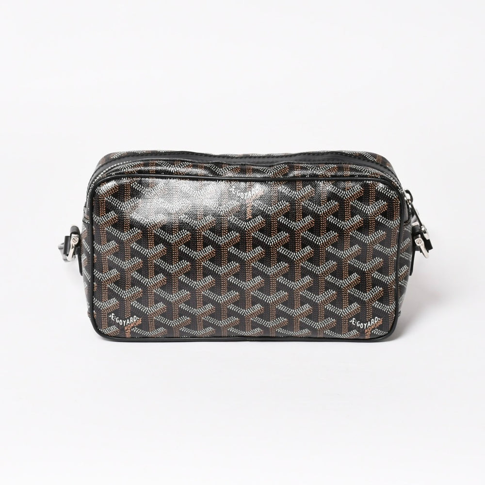 Very Good Condition GOYARD Cup Vert PM Bag Shoulder Bag CAPVE2PMLTY10CL10P PVC Leather Black Used 4a004392