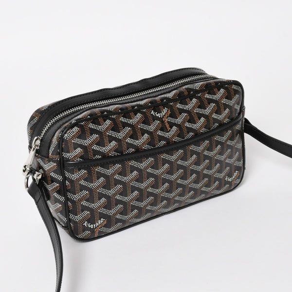 極美品 GOYARD ゴヤール カップヴェールPM バッグ ショルダーバッグ CAPVE2PMLTY10CL10P PVC レザー ブラック 中古 4a004392