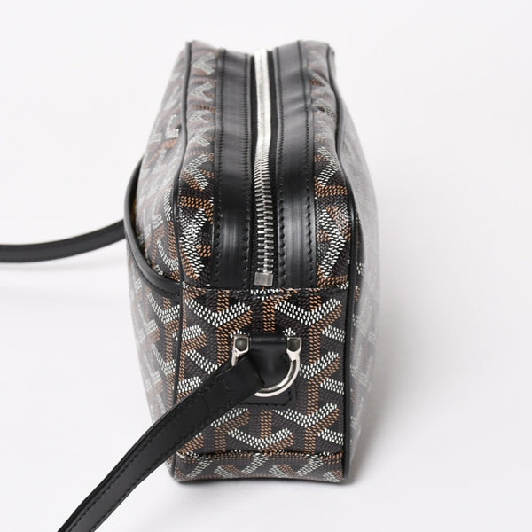 極美品 GOYARD ゴヤール カップヴェールPM バッグ ショルダーバッグ CAPVE2PMLTY10CL10P PVC レザー ブラック 中古 4a004392