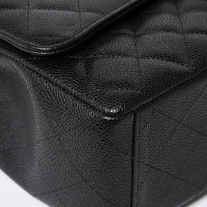 新品同様 CHANEL シャネル デカマトラッセ33 チェーンショルダーバッグ 17番台 ココマーク キャビアスキン ブラック SV金具 中古 4a004396